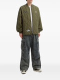 FINGERCROXX diamond-quilted logo-patch jacket