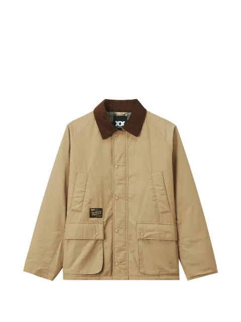FINGERCROXX corduroy-collar raglan-sleeve jacket