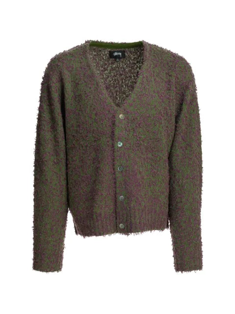Stüssy bouclé-knit cardigan