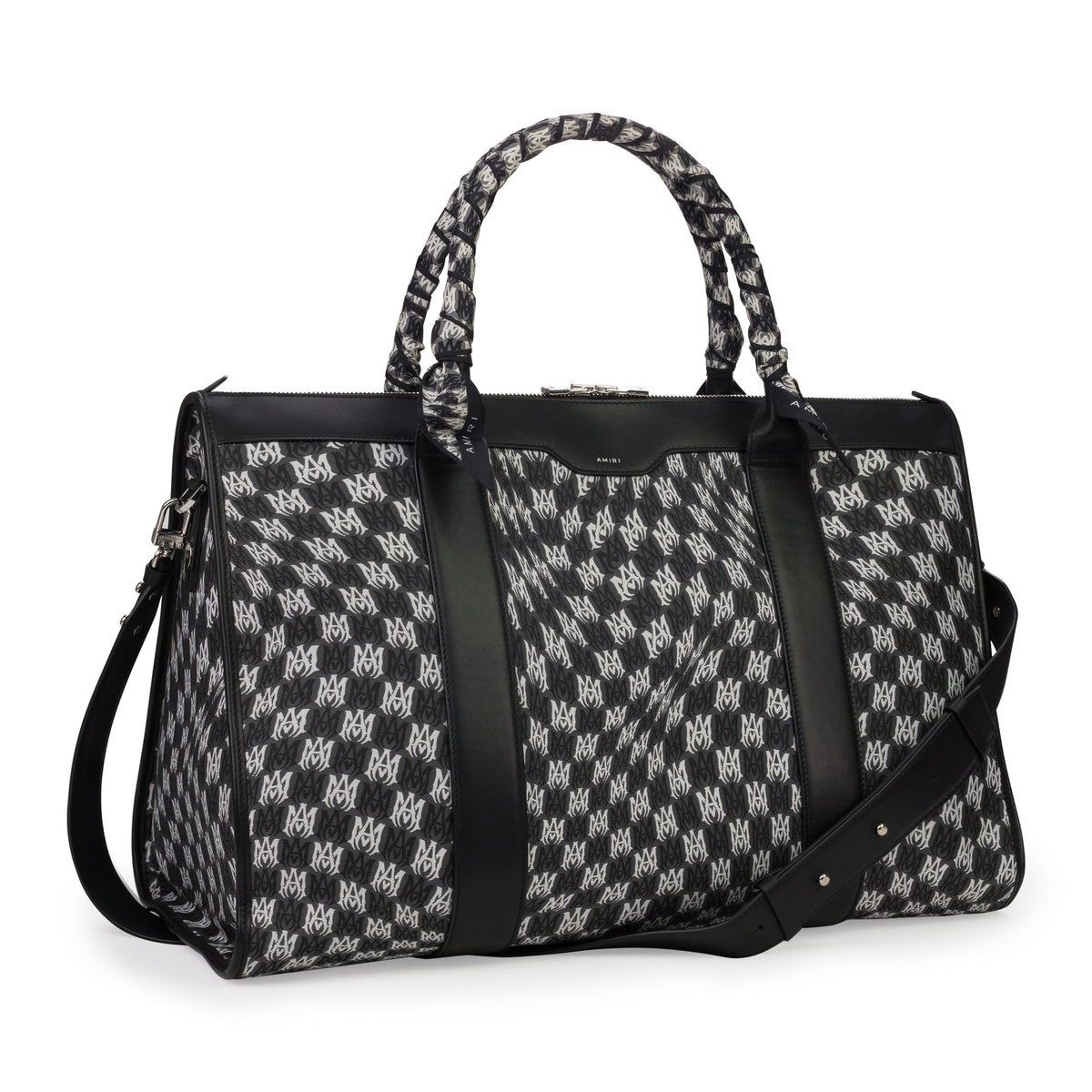 Black Wavy Houndstooth Weekender Bag