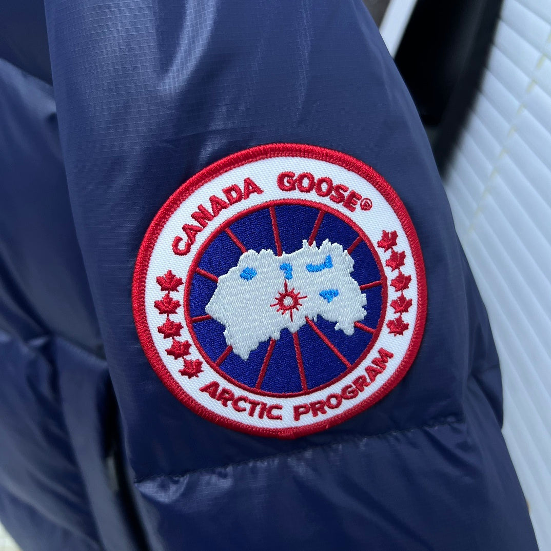 Canada Goose Navy Blue Hooded Puffer Jacket