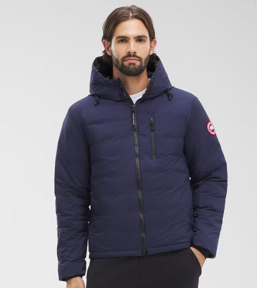 Canada Goose Navy Hooded Quilted Puffer Jacket