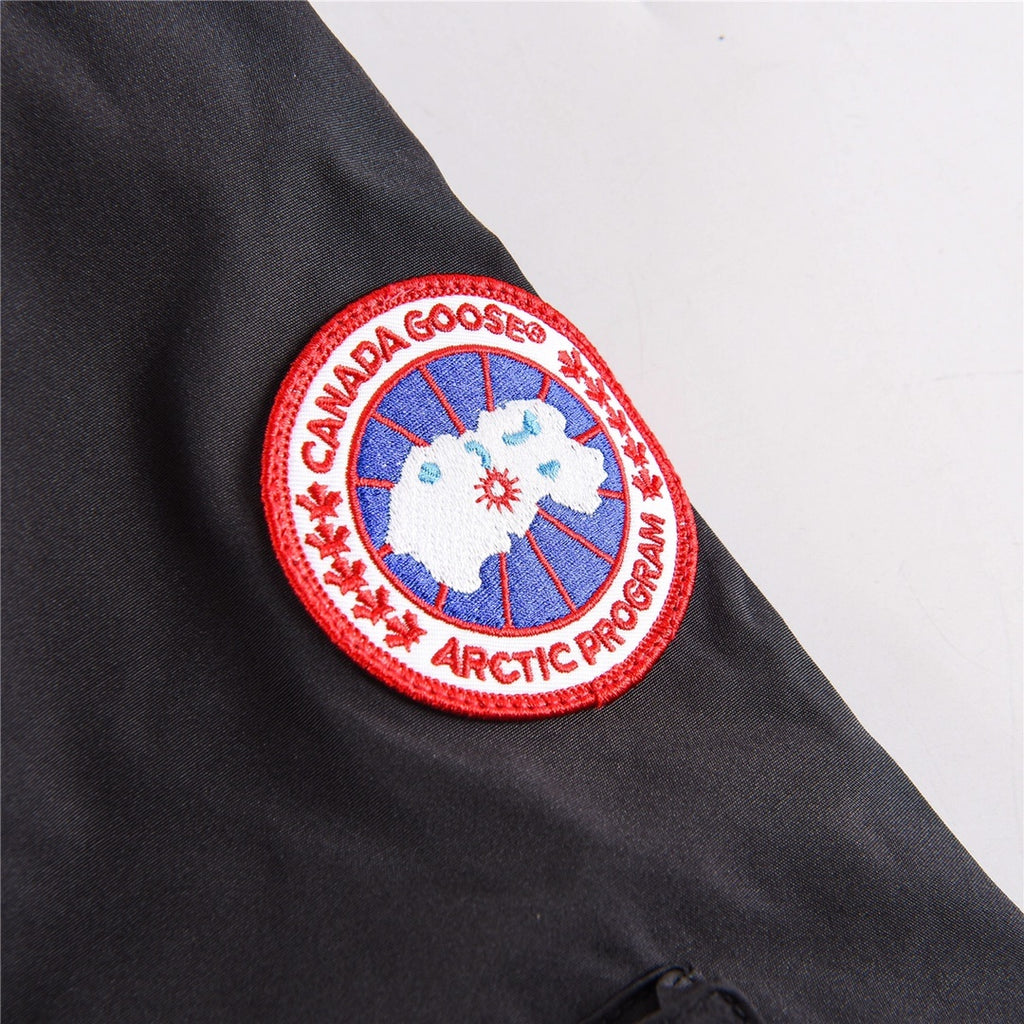 Canada Goose Black Hooded Utility Parka with Multiple Pockets