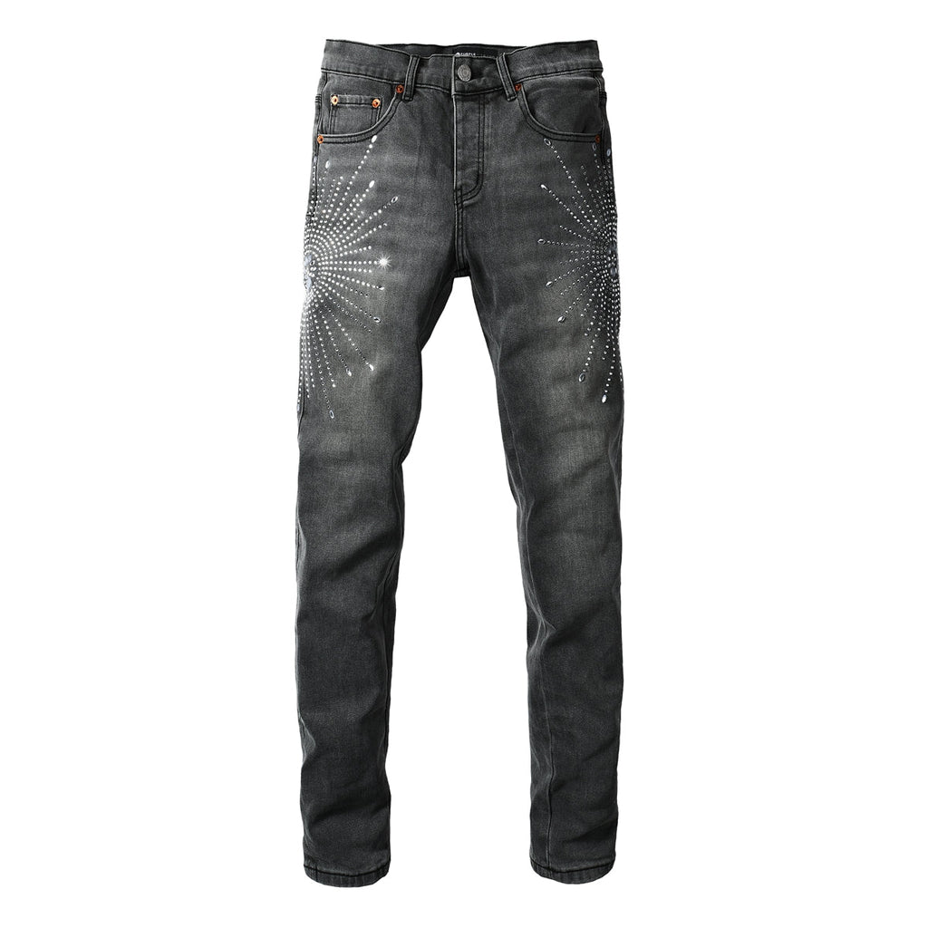 Purple Brand Crystal Diamond Jeans #9123