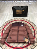 The North Face Rose Brown & Burgundy Colorblock Puffer Jacket