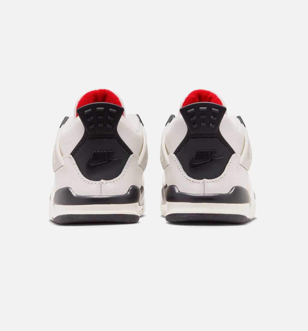 Air Jordan 4 Retro Flight Club Infant & Toddler Lifestyle Shoe – Sail / Black / University Red