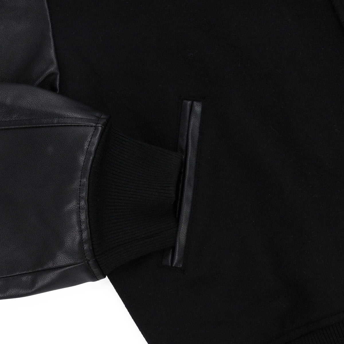 Black Peace Wreath Varsity Jacket