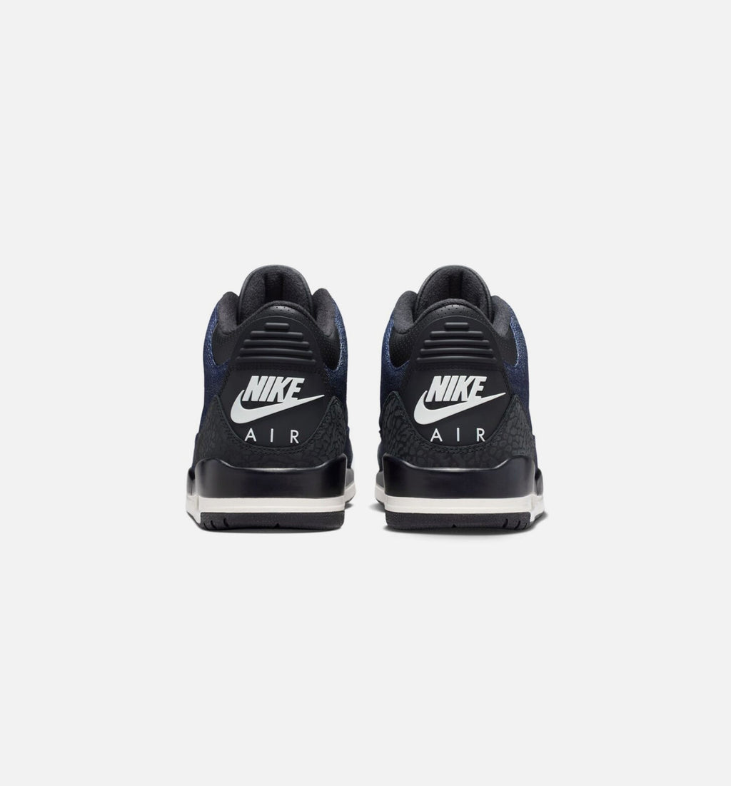 Air Jordan 3 x Levi's Indigo and Gym Red Men's Sneakers - Denim / Black / Sail