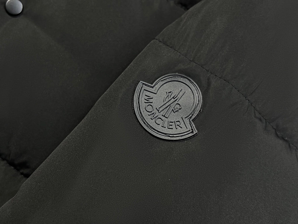Moncler Black Hooded Quilted Puffer Jacket