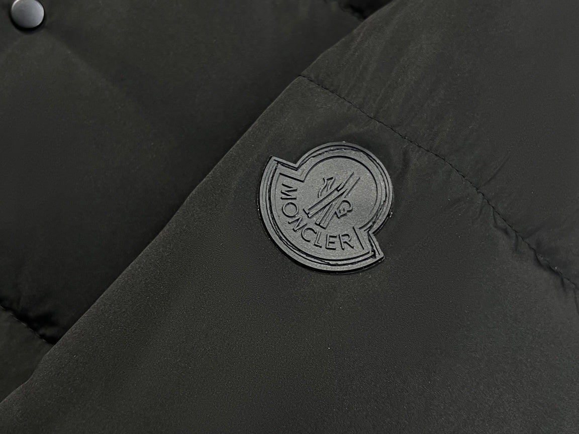 Moncler Black Hooded Quilted Puffer Jacket