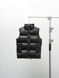 Prada Black Quilted Puffer Vest with Stand Collar