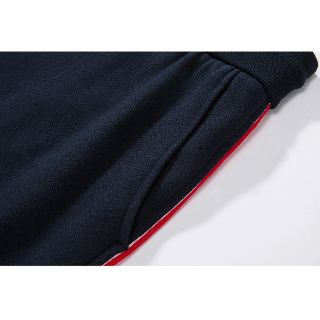 Thom Browne Style Unisex Casual Sweatpants with Signature Four-Bar Detail