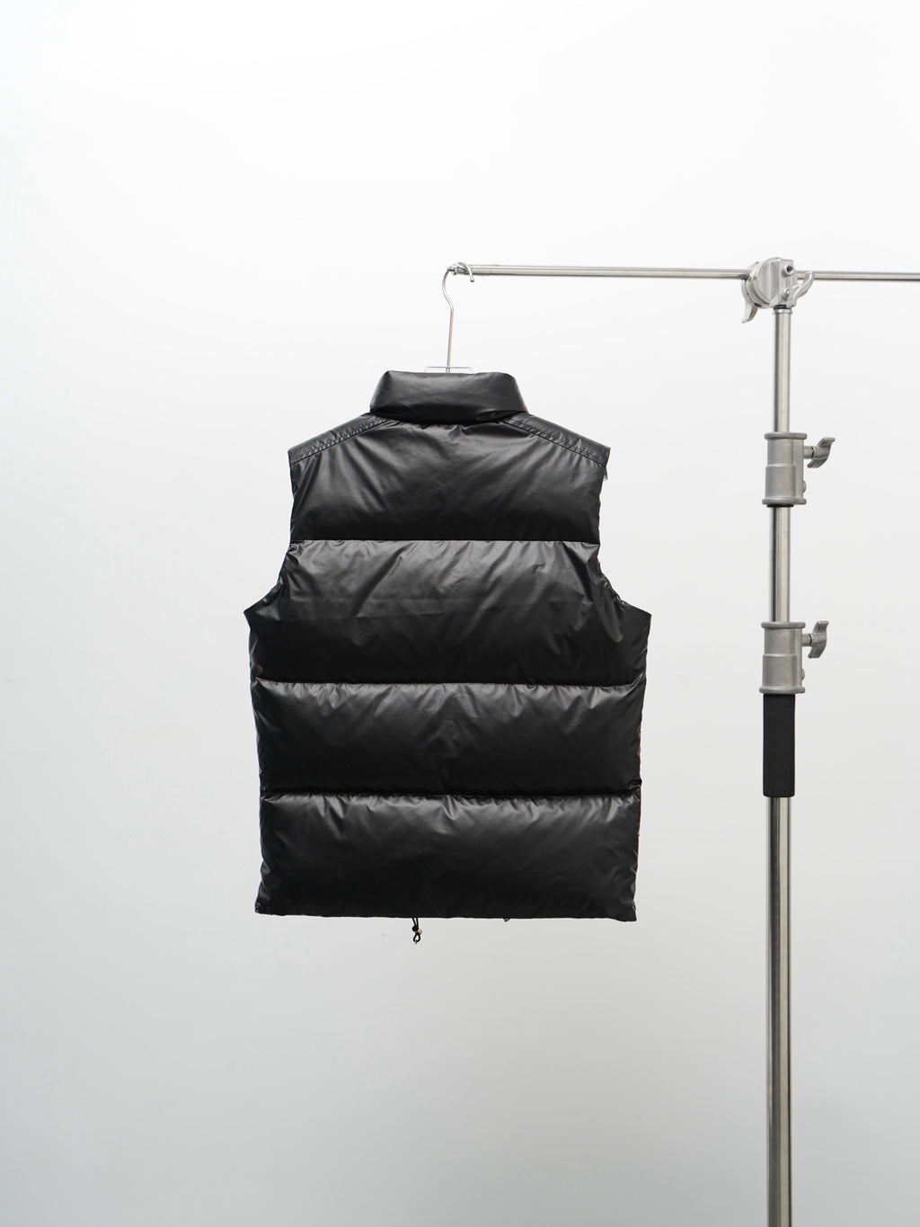 Prada Black Quilted Puffer Vest with Stand Collar