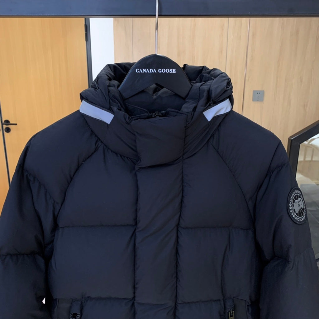 Canada Goose Black Hooded Quilted Puffer Jacket
