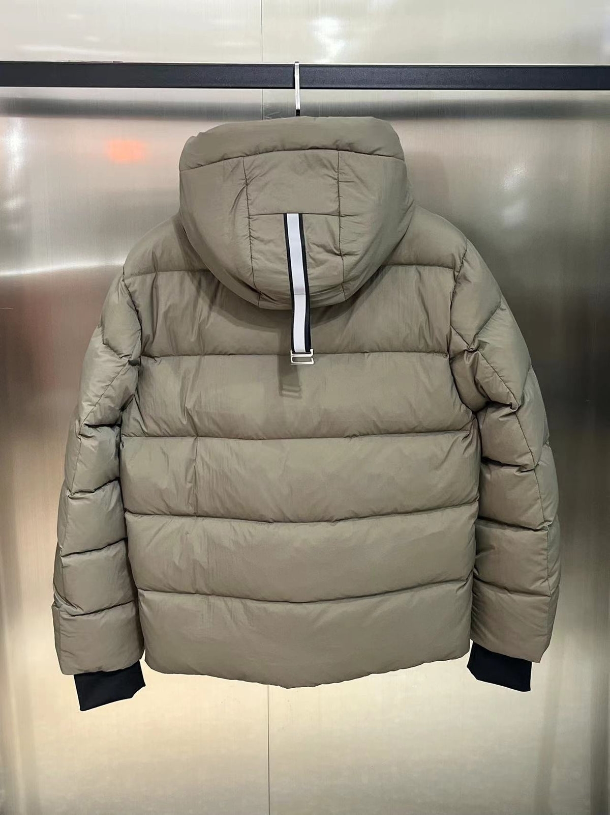 Canada Goose Khaki Hooded Quilted Puffer Jacket