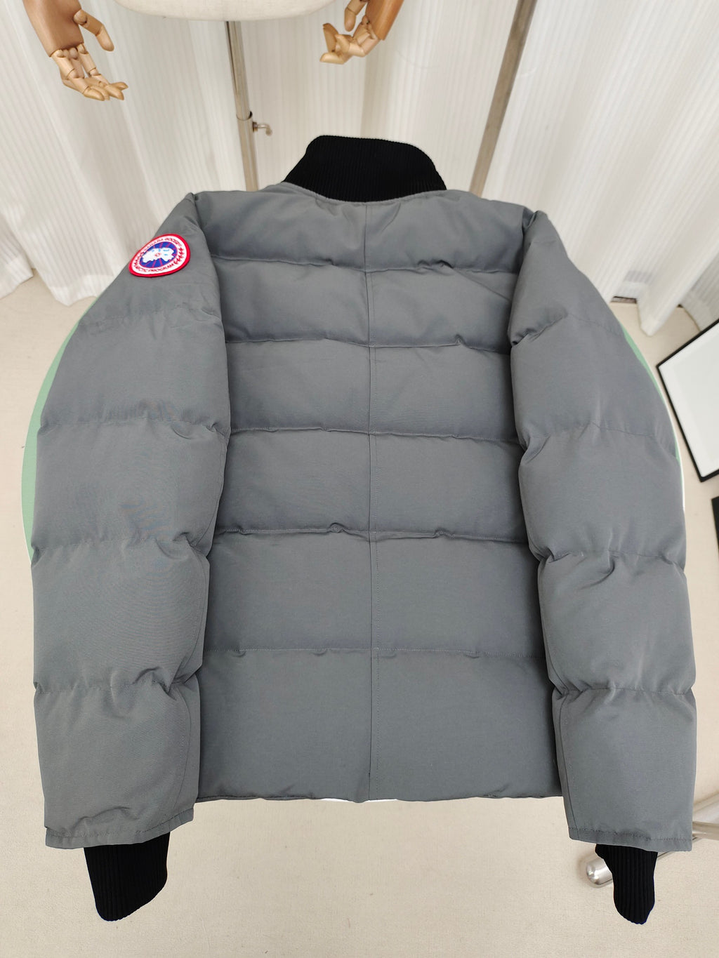 Canada Goose Grey Stand-Collar Puffer Jacket