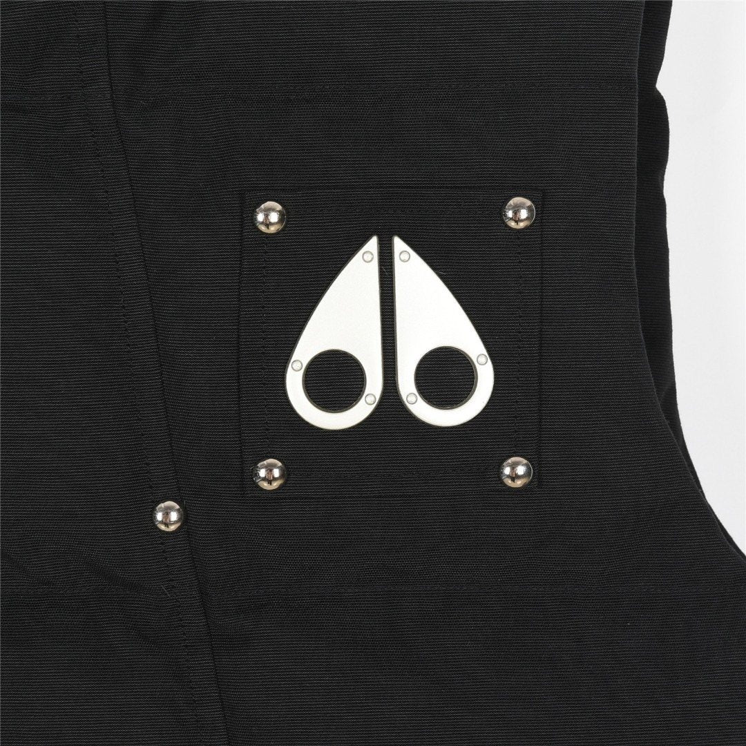 Moose Knuckles Stand-Collar Zip-Up Vest with Metal Logo