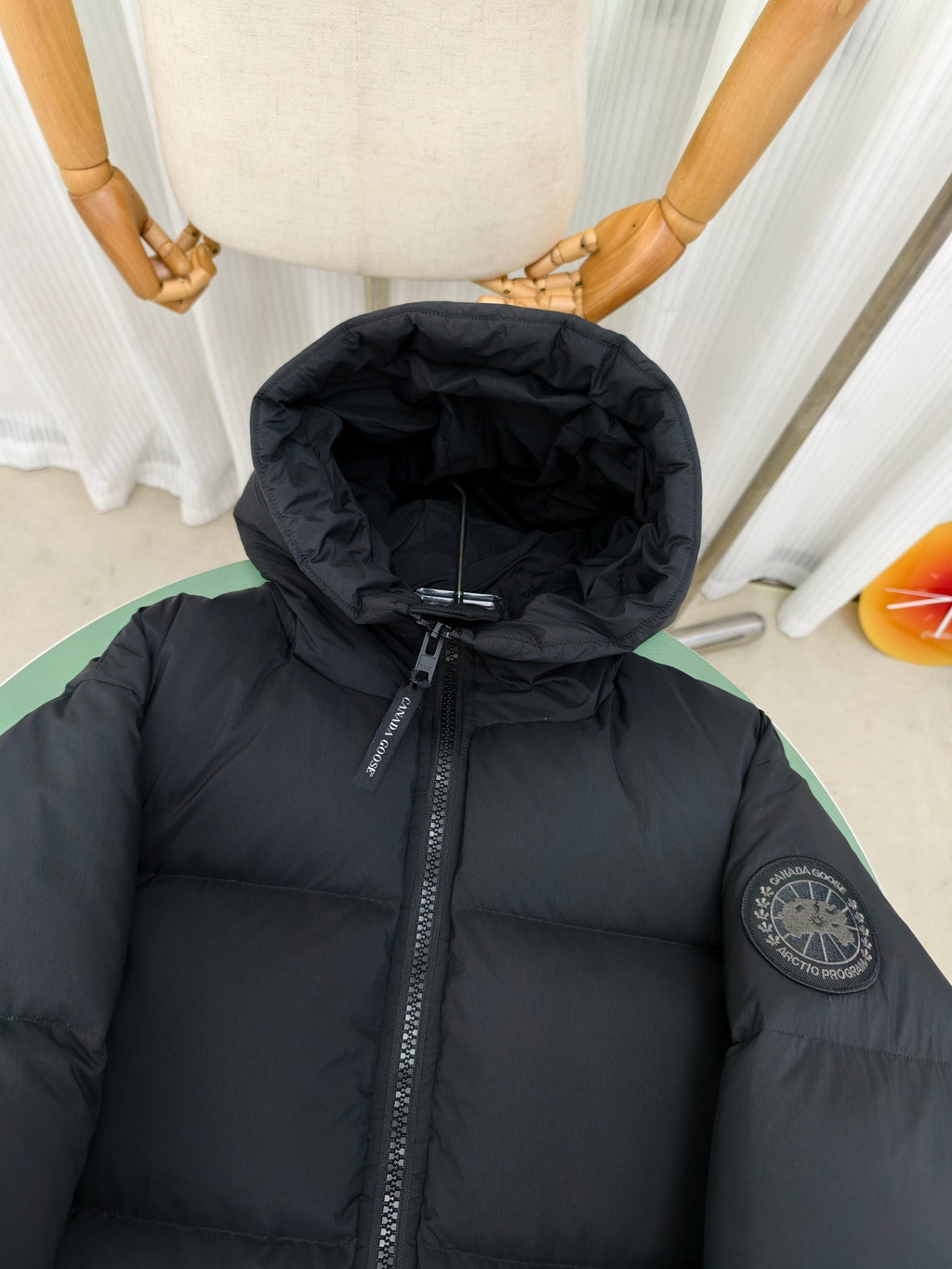 Canada Goose Hooded Puffer Jacket with Wide Quilting