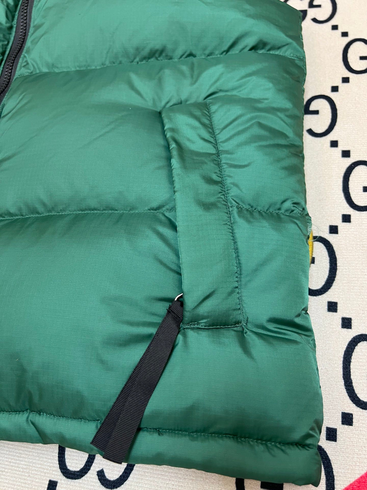 The North Face Forest Green & Black Colorblock Puffer Vest