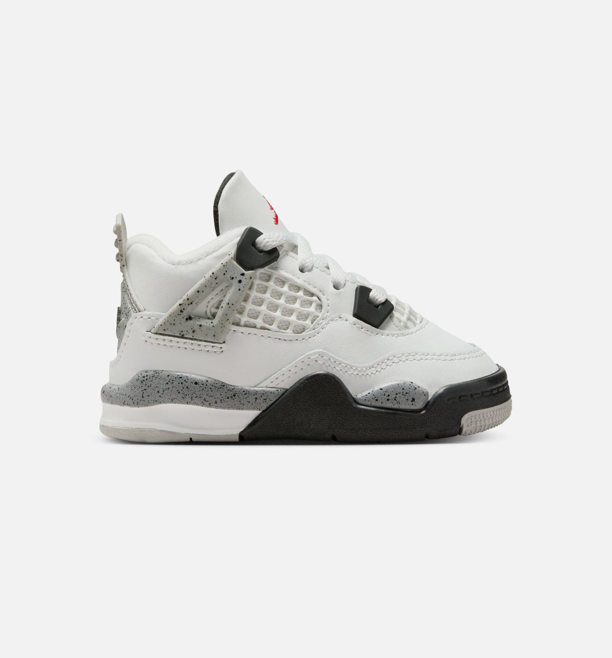 Air Jordan 4 Retro White Cement – Infant & Toddler Lifestyle Shoe | Summit White/Fire Red/Cement Grey/Black