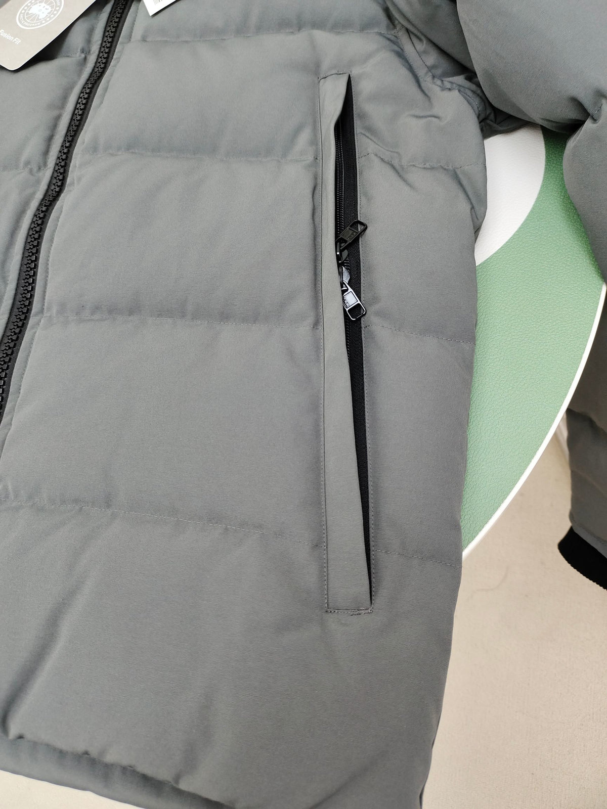 Canada Goose Grey Stand-Collar Puffer Jacket