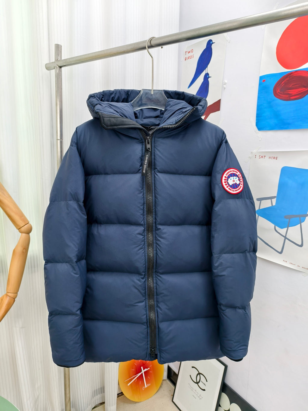 Canada Goose Hooded Puffer Jacket with Wide Quilting