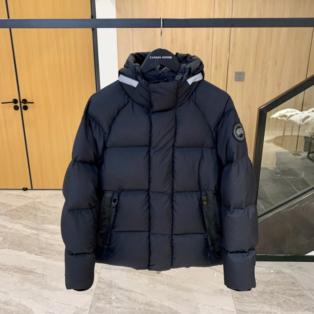 Canada Goose Black Hooded Quilted Puffer Jacket
