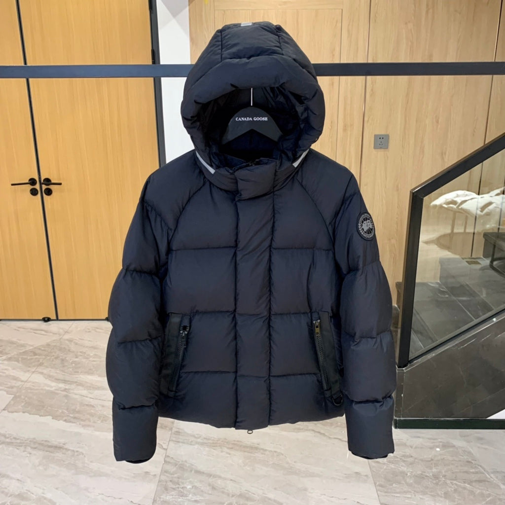 Canada Goose Black Hooded Quilted Puffer Jacket