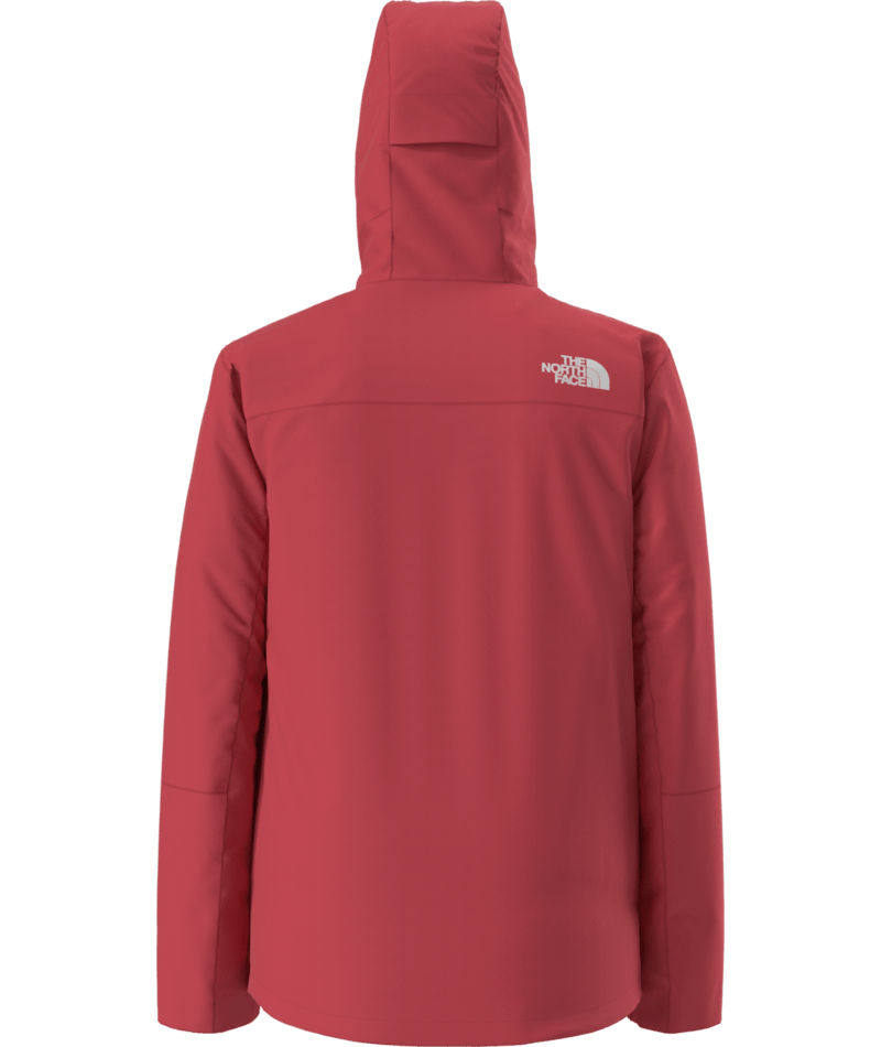 The North Face Coral Red Hooded Jacket with Chest Pocket