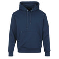 Moose Knuckles Navy Blue Pullover Hoodie with Sleeve Emblem