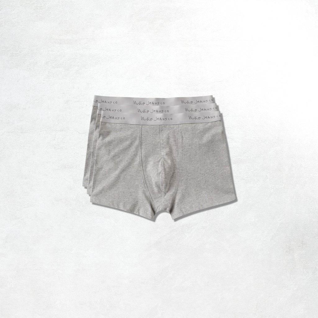 Nudie Jeans Boxer Briefs 3-Pack: Grey Melange