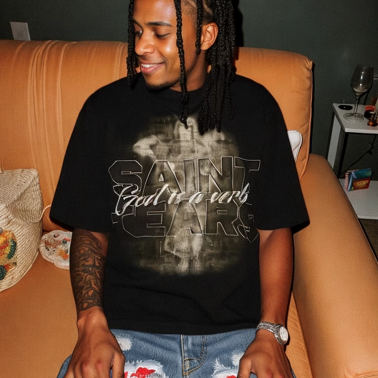 Saint Michael Vintage Multi‑Graphic Oversized Tee Streetwear Unisex