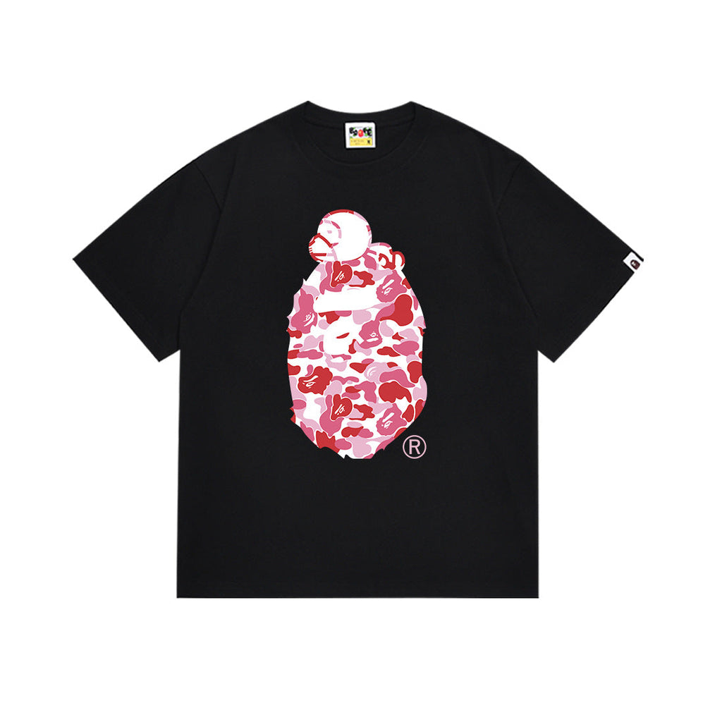 Bape Camo Ape Head Graphic Oversized Tee Streetwear Unisex