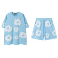 Denim Tears Light Blue Cotton Wreath Matching Set