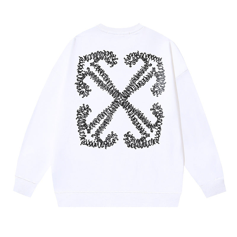 Off-White Multi Graphic Arrow Logo Unisex Crew Neck Sweatshirt