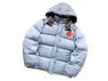 Moncler Light Blue Quilted Hooded Puffer Jacket