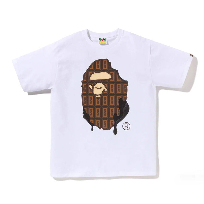BAPE Ape Head Shark Print Unisex Casual T-Shirt