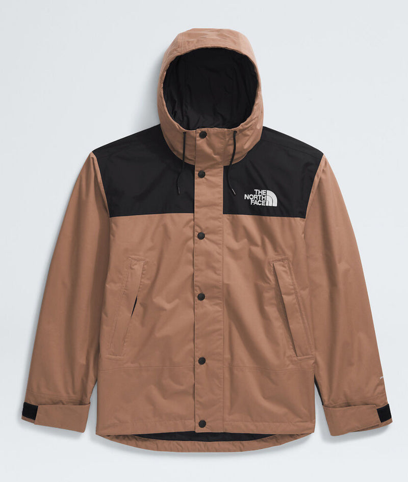 The North Face Brown and Black Color-Block Hooded Jacket