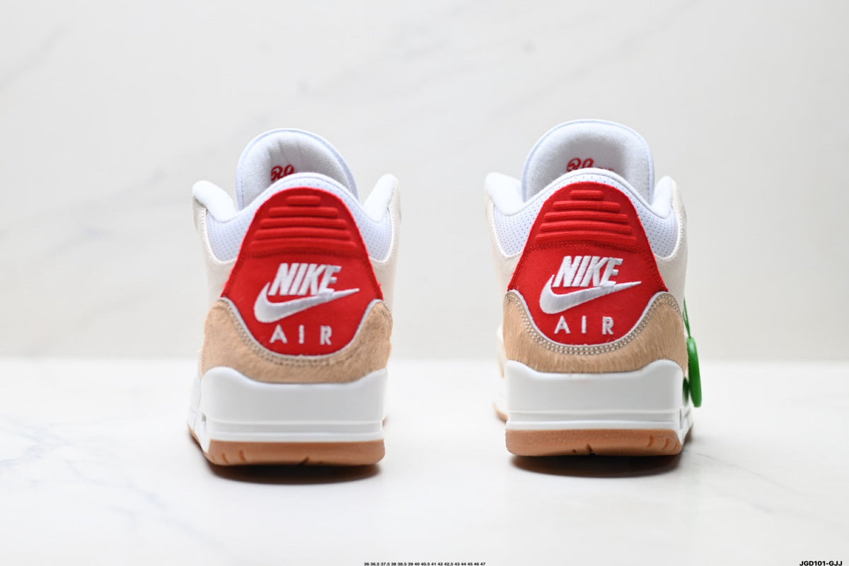 Air Jordan 3 Retro White Tan Gum Sneakers