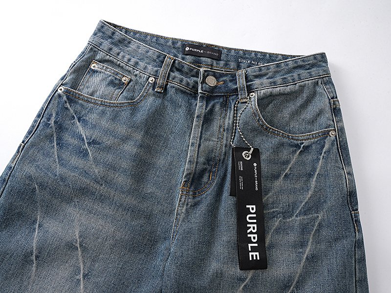 Purple Brand PU807 Washed Blue Distressed Jeans