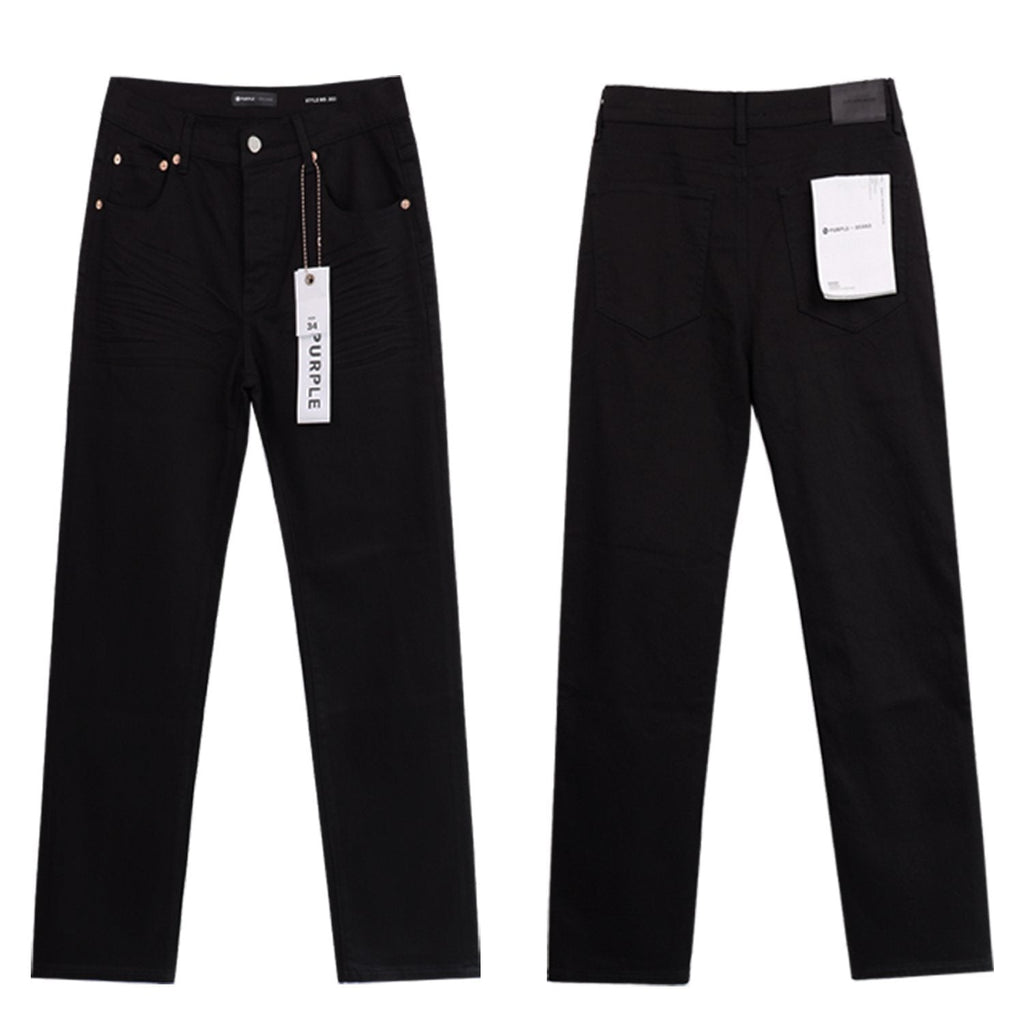 Purple Brand Washed Black Distressed Jeans