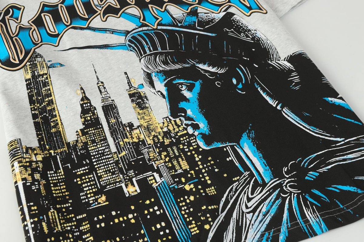 Godspeed Statue of Liberty City Graphic T-Shirt