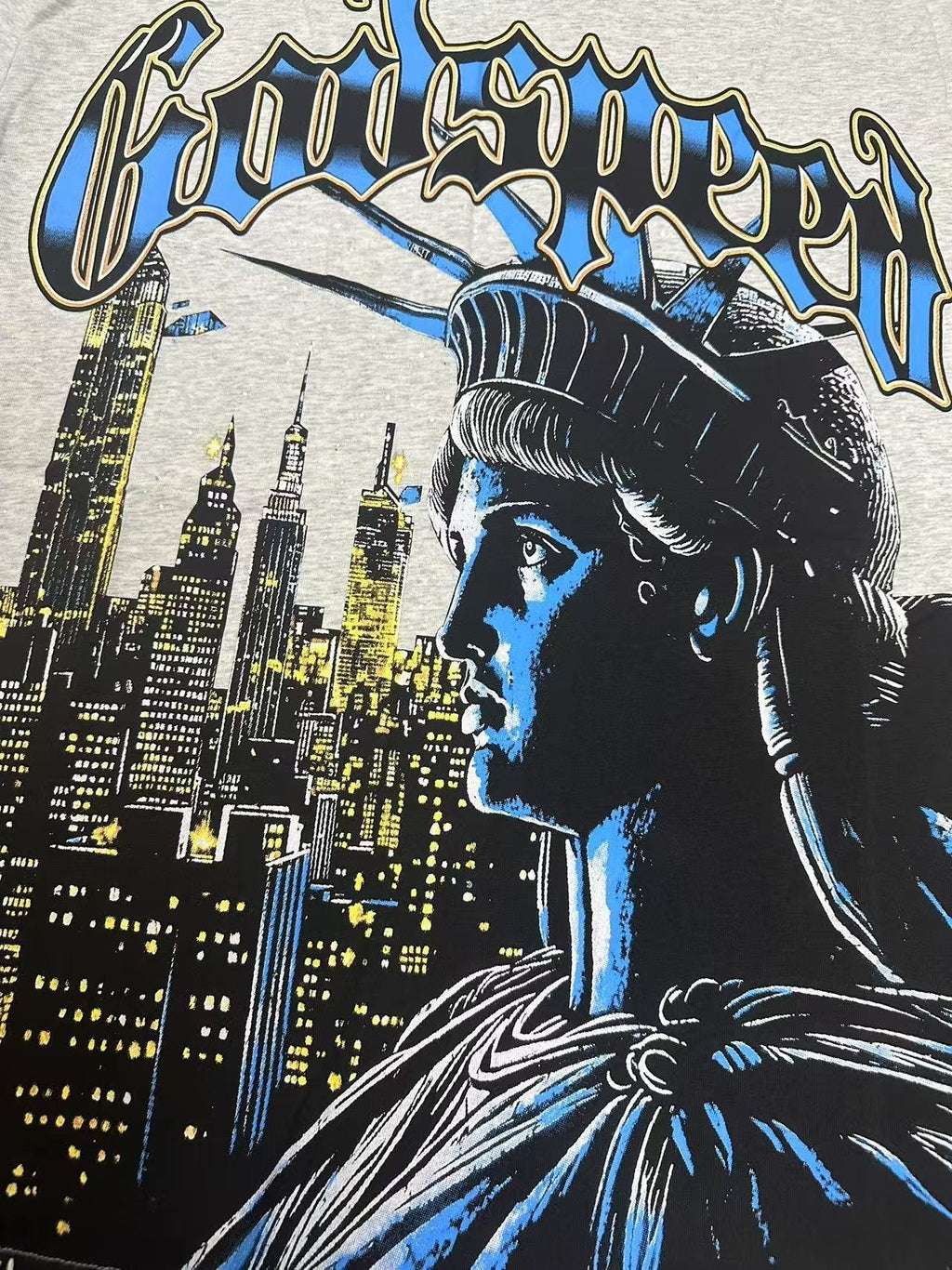 Godspeed Statue of Liberty City Graphic T-Shirt