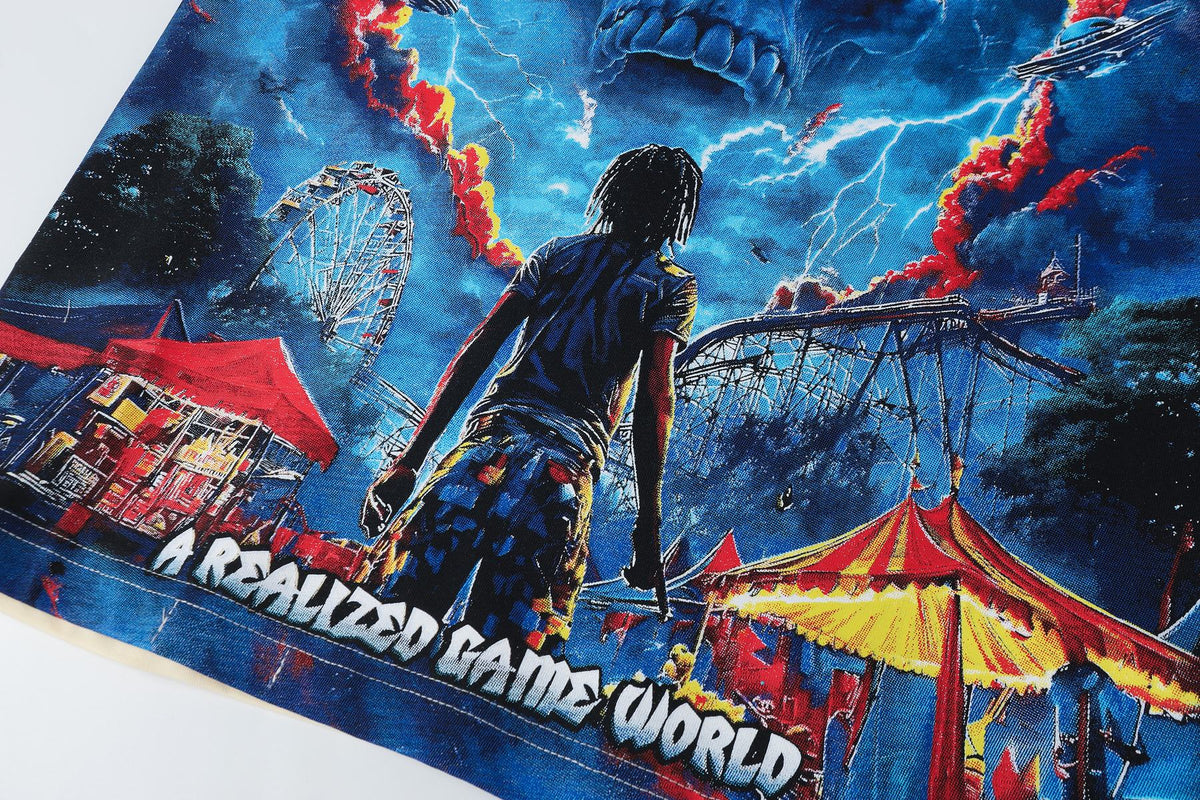 Godspeed A Realized Game World Skull Graphic T-Shirt