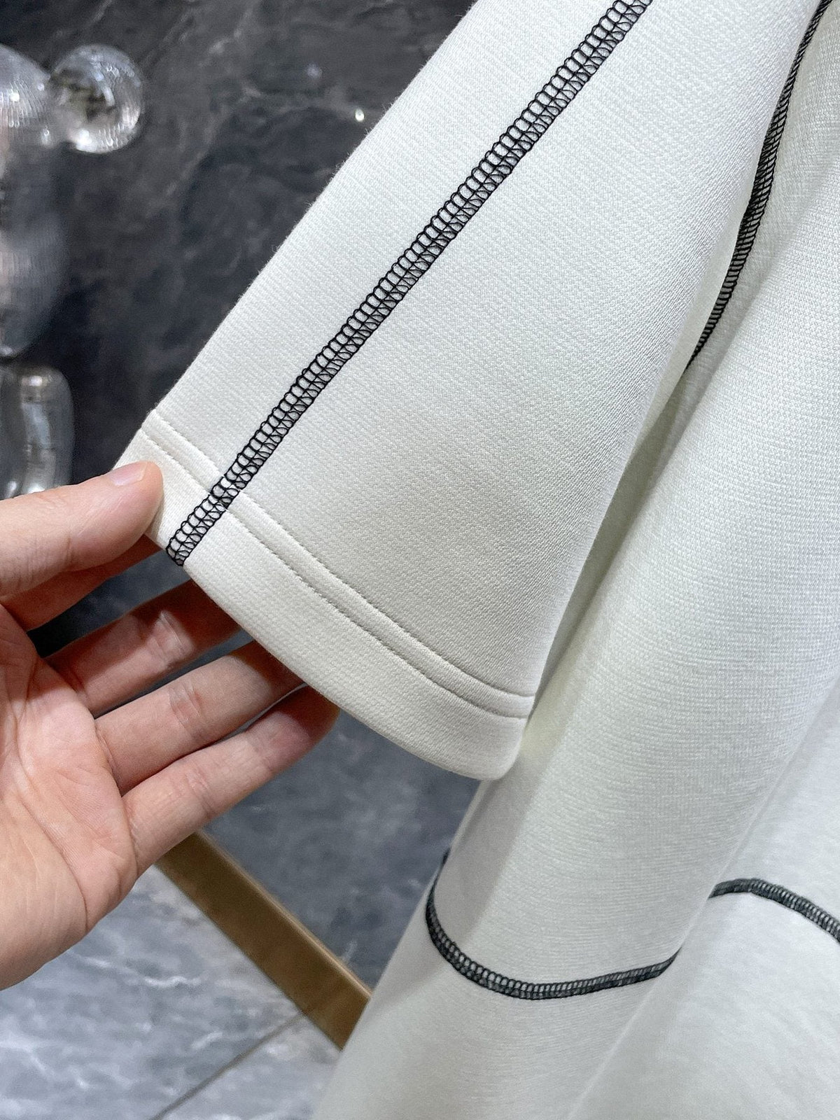 Chrome Hearts Off White Contrast Stitch T-Shirt