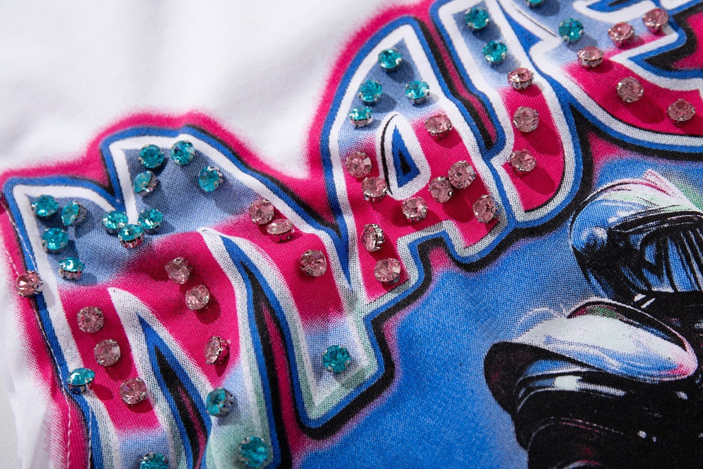 MAJESTIK Horse Rider Rhinestone Sleeveless T-Shirt