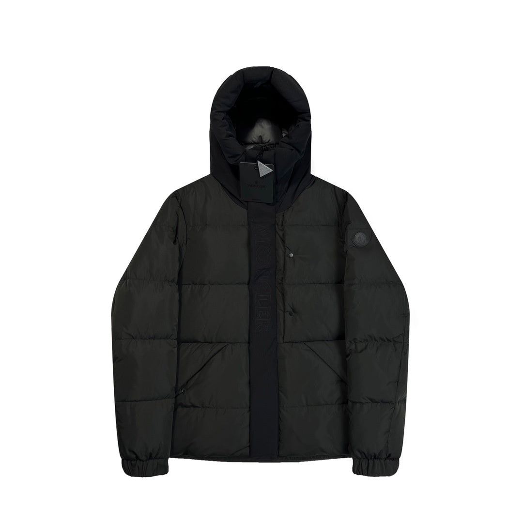 Moncler Black Hooded Quilted Puffer Jacket