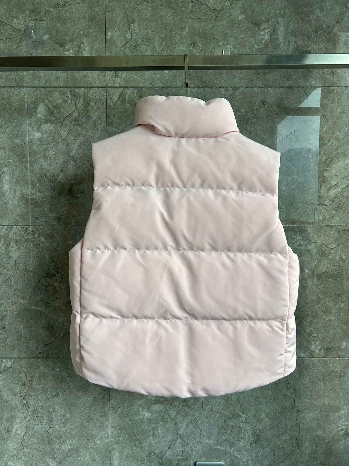 Canada Goose Blush Pink Black-Patch Stand-Collar Puffer Vest