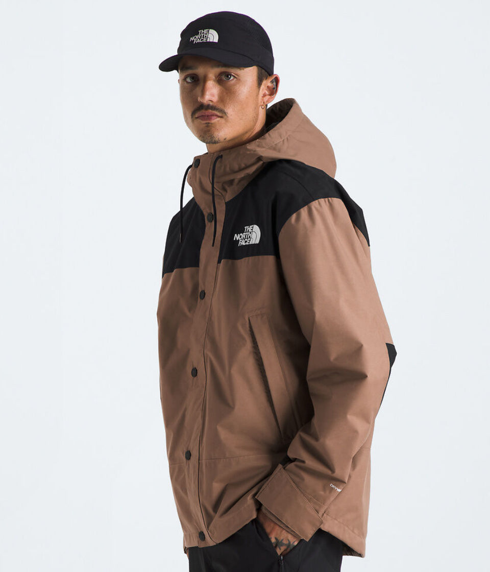 The North Face Brown and Black Color-Block Hooded Jacket