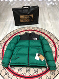 The North Face Emerald Green & Black Colorblock Puffer Jacket